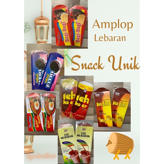 

AMPLOP LEBARAN SNACK UNIK VIRAL 1PACK ISI 10pcs Tidak perlu lipat uang