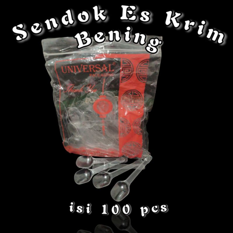 

sendok es krim kecil (isi 100 pcs) √ sendok bening kecil