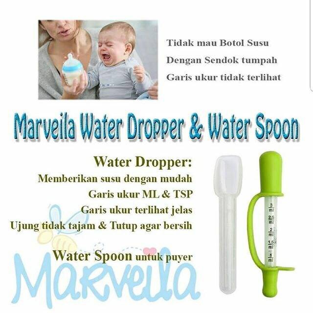 Marveila water and spoon dropper - sendok takar obat