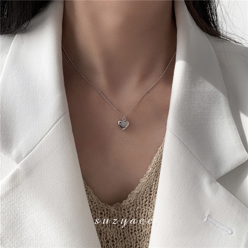 Peach Heart Pendant Clavicle Chain Necklace All-match Trendy Student Women Necklaces