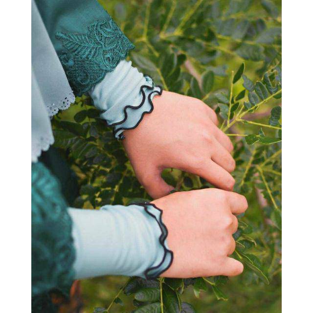 Handsock Manset Tangan Curly Kriwil Line Hitam 2 Layer/manset wanita/manset tangan/manset malaysia/m