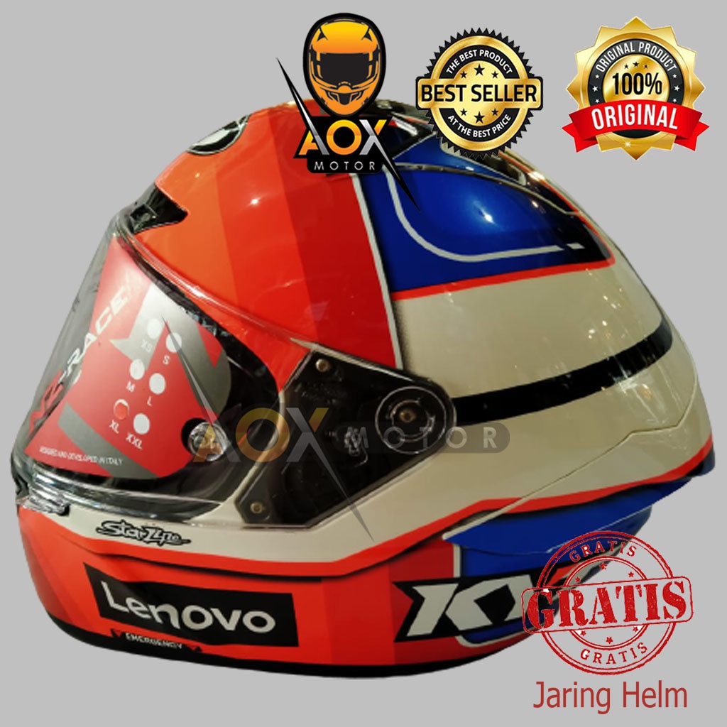 Helm KYT NZ RACE PIRRO REPLICA 2021 Fullface, GRATIS Jaring Helm