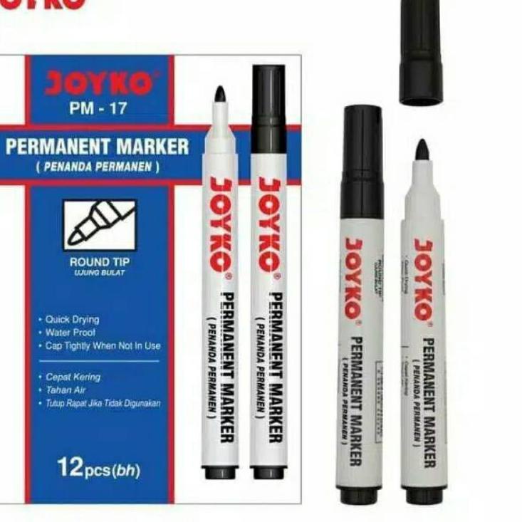 

GGD✱ Spidol Permanen Joyko PM-17 ( 1pak) Terlaris!!