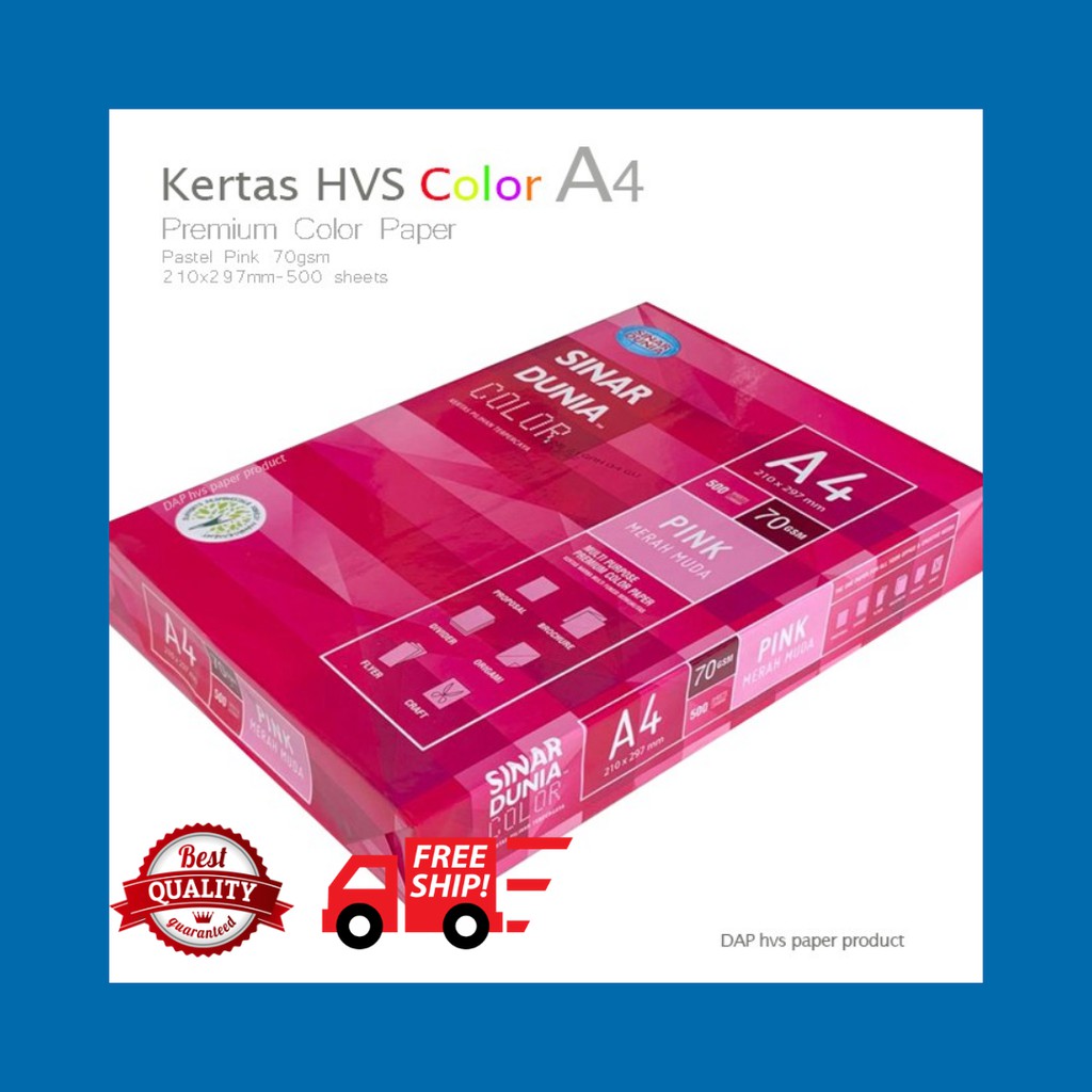 Jual KERTAS SINAR DUNIA A4 70GR MERAH | Shopee Indonesia