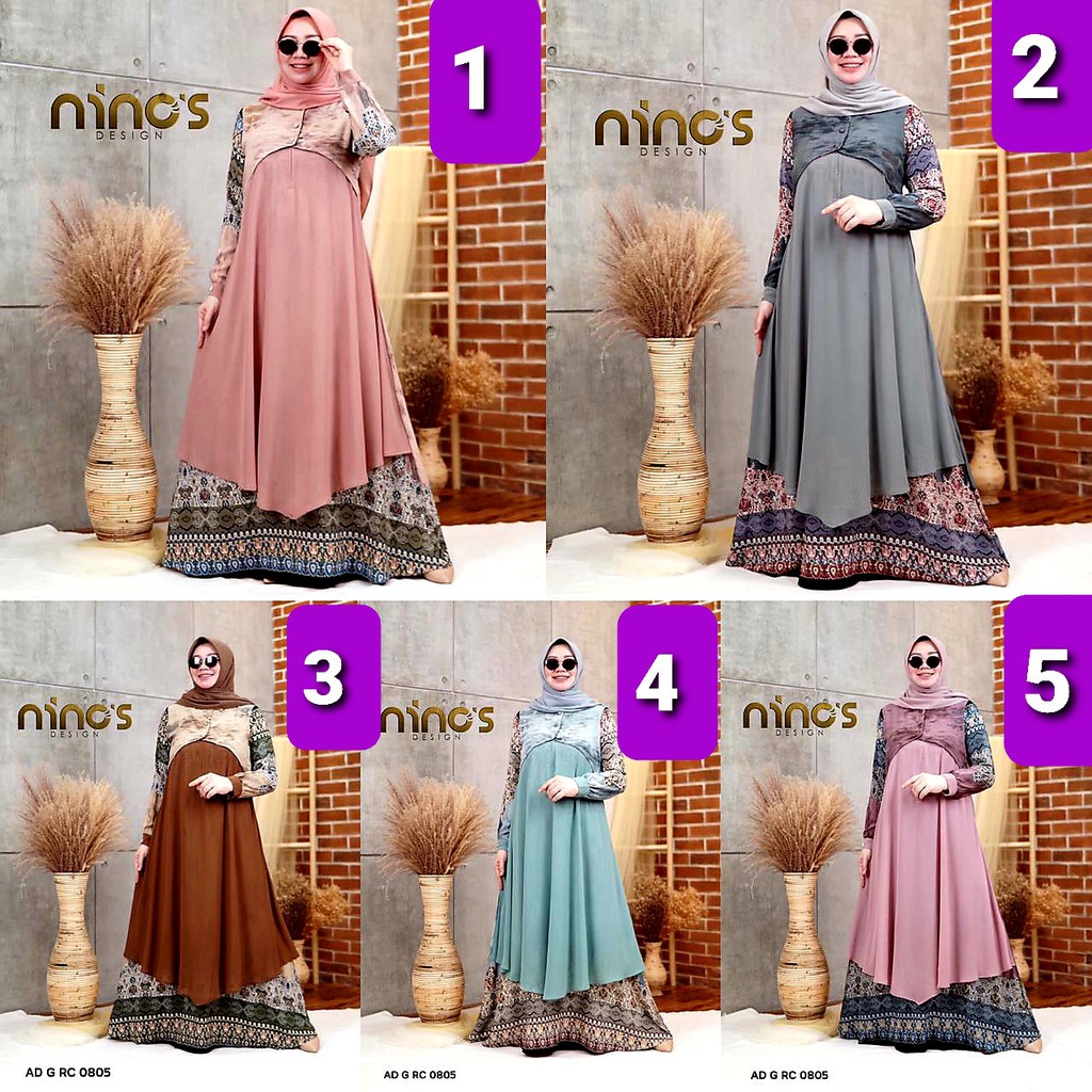 GAMIS WANITA JUMBO DRESS NEW COLLECTION BY NINOS.DESIGN AD G RCJ 805
