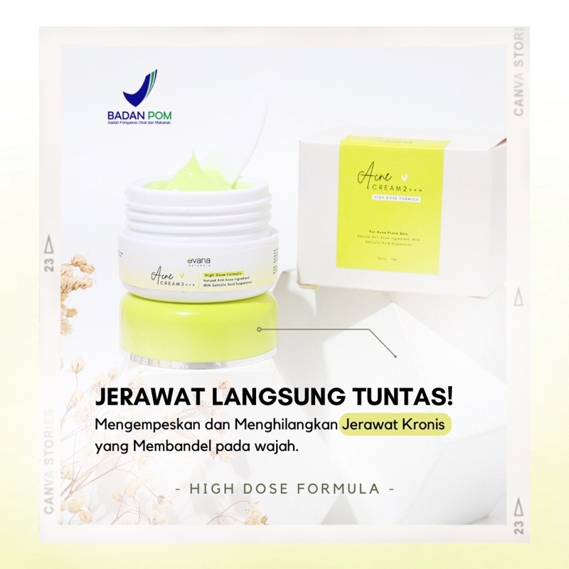 Evana Beauty Care  Acne Cream - Obat Jerawat Pencegah Jerawat Krim Jerawat Pemutih Terampuh