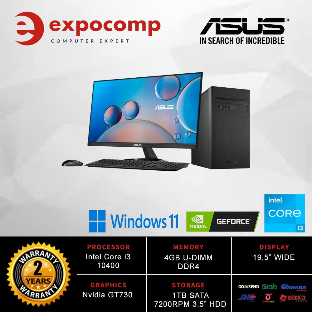 ASUS PC S500TC-341020000W BLACK CORE i3-10105