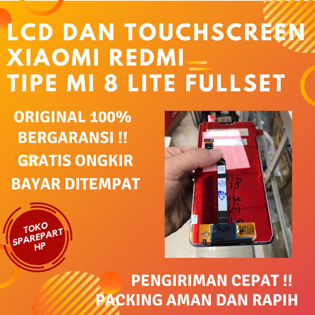 Layar Lcd Xiaomi Redmi Mi 8 Lite Fullset Original Lcd dan Touchscreen Hp Xiaomi Mi8 Lite Ori