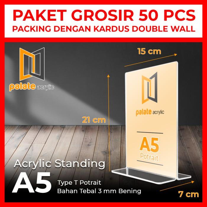 

Paper | Acrylic Tent Card A5 Potrait / Tempat Brosur Meja A5T Per Box Isi 50Pc Murah Baru