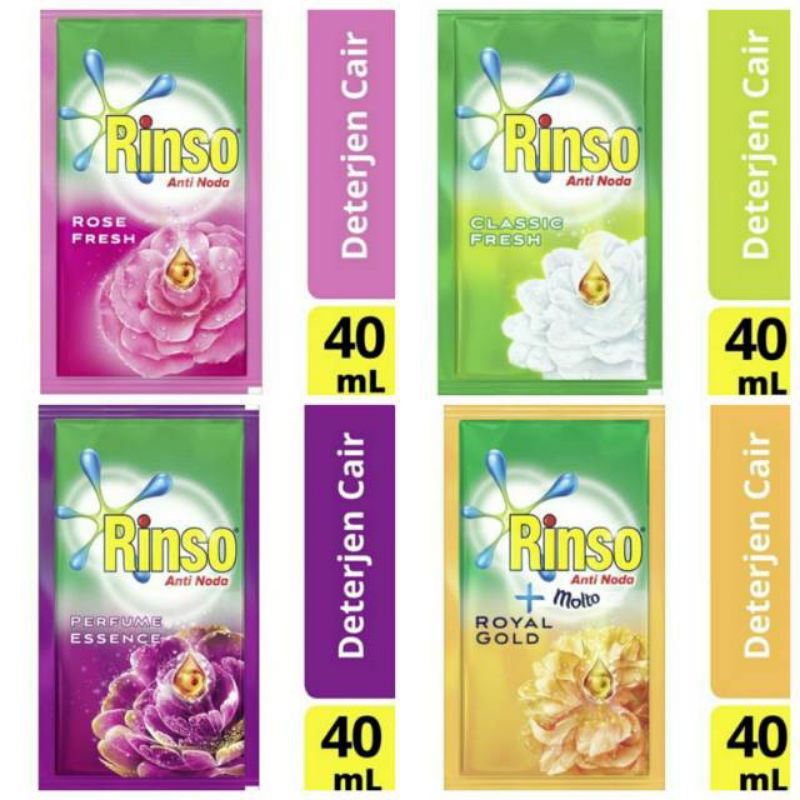 Rinso Cair 40ml 6 Sachet/Rinso Cair 1000