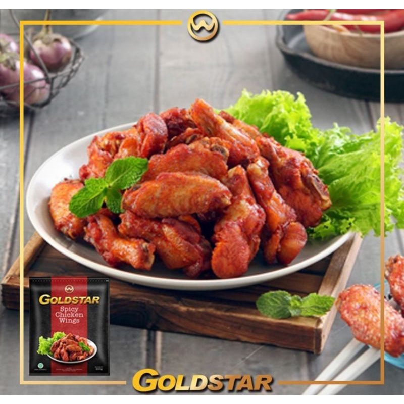 

GOLDSTAR SPICY CHICKEN WINGS 500GR / Goldstar Spicy Chicken Wings / Frozen Food