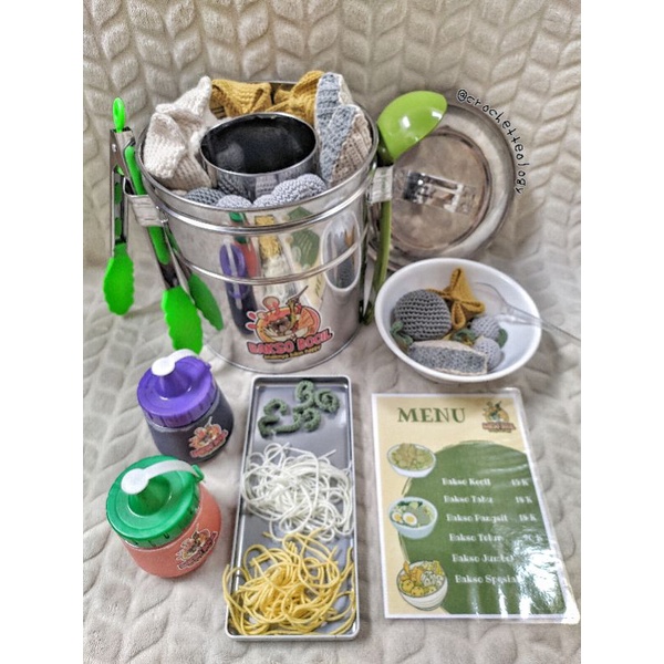 Mainan Bakso-baksoan. Pretend play tukang bakso
