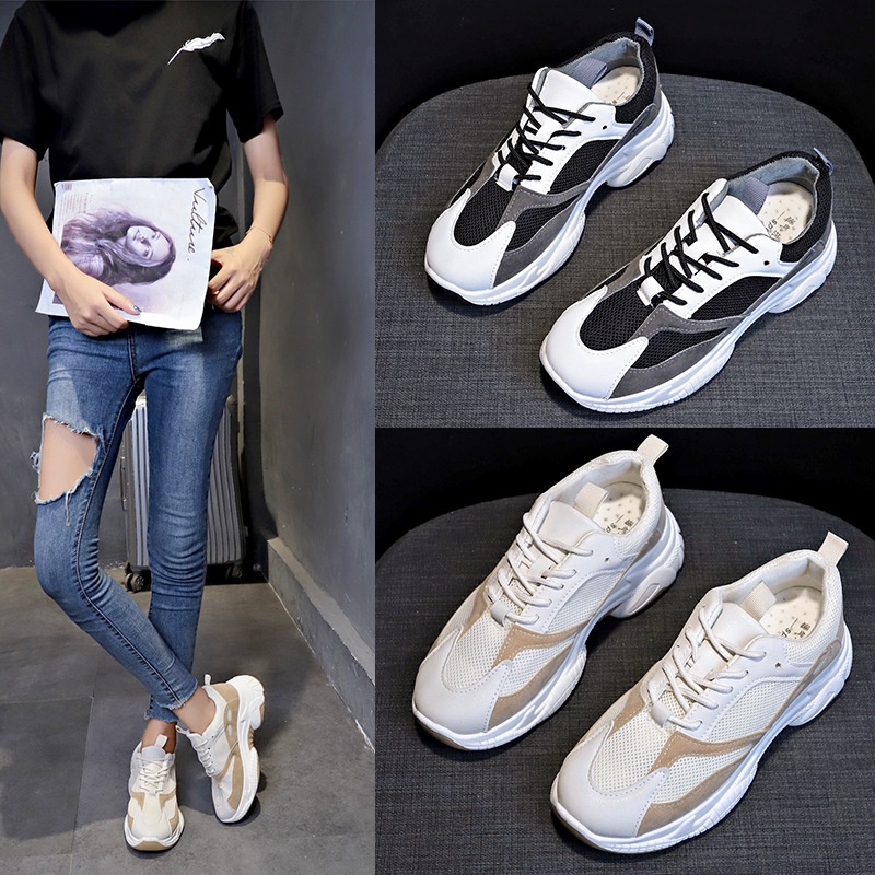 CaniKorea &quot;FREE BOX&quot; Bohyun Sepatu Sneakers Import Trendy Bertali Fashion Shoes Anti Slip Premium Quality 9154