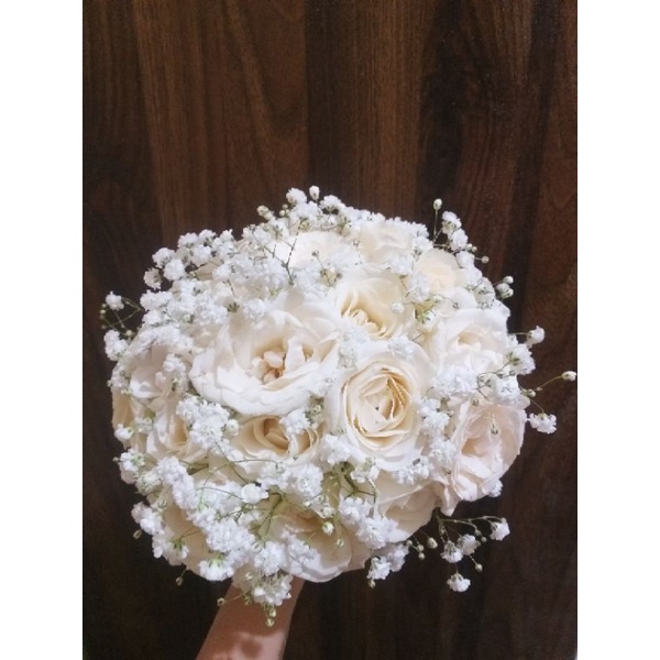 Hand Bouquet Mawar Fresh Asli Buket Bunga Segar Wedding Bouquet Engagement Fresh Flowers Bouquet Buk