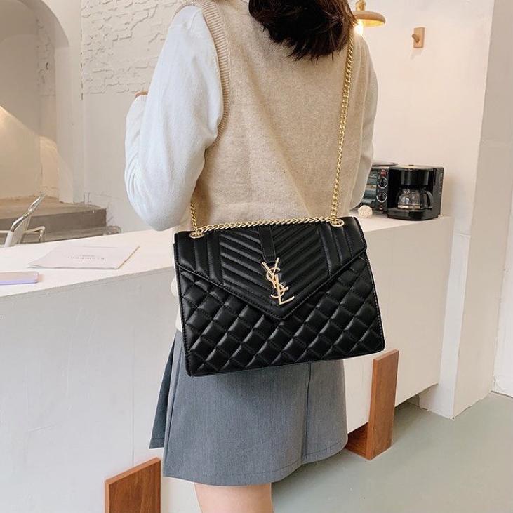 TI 3018 (RANTAI GOLD) - TAS SELEMPANG WANITA IMPORT BATAM TAS KONDANGAN PESTA WANITA KOREA - A HYI7L