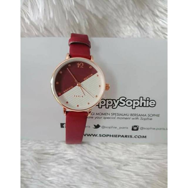 Jam tangan sophie martin promo maroon