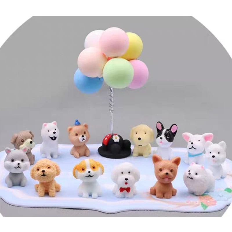 miniatur anjing/miniatur doggie/miniatur/miniatur lucu/topper kue/topper cake/