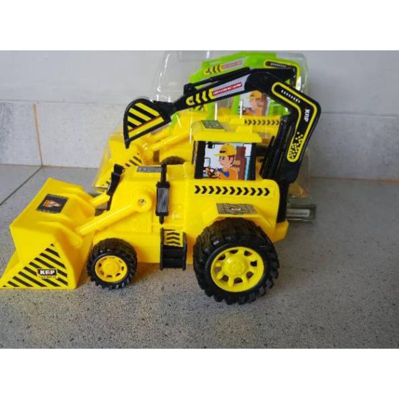 Mainan Truk Traktor Bulldozer - Mainan Mobil Traktor Konstruksi Bangunan
