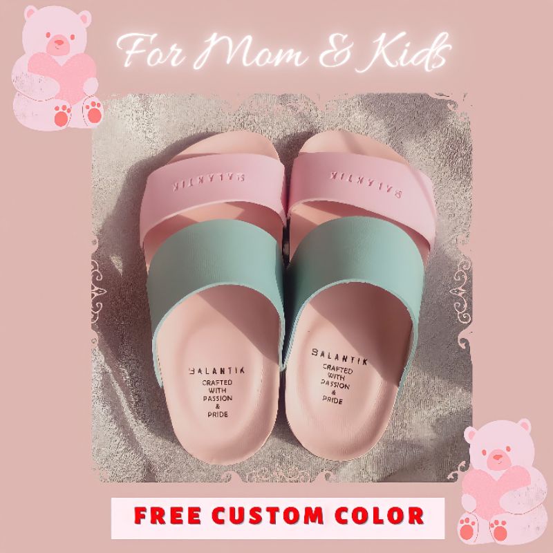Sandal  Sendal Slop Lucu Wanita Cewek Terbaru Slip Sandal Ukuran Besar/Big Size 41 42 43 44 45 Jumbo