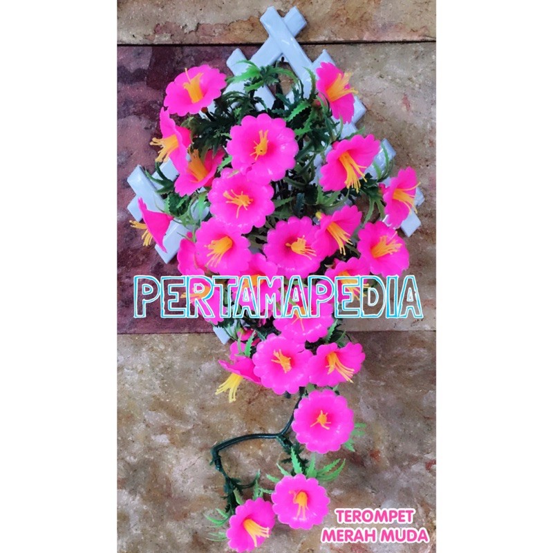 C5 BUNGA TEROMPET PLASTIK/Bunga Artificial/Bunga Dekorasi/Bunga Hiasan/Bunga Dinding/Bunga Pajangan-2