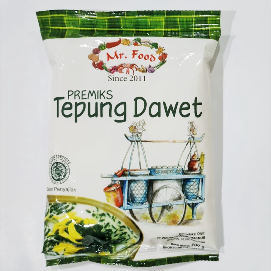 

Tepung Dawet Tradisional Hijau / Pandan Mr. Food 100gr