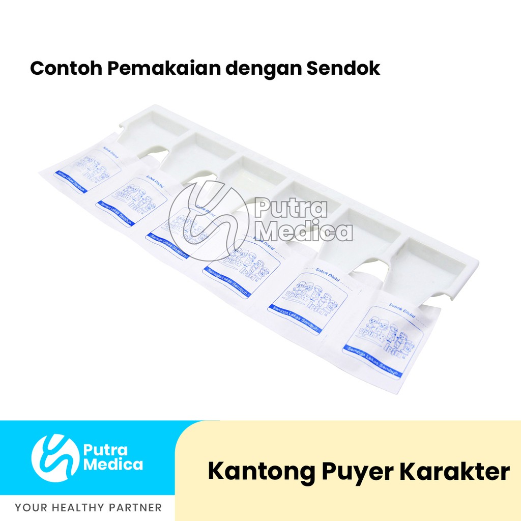 Kantong Puyer Karakter - 1 Pack / Wadah Obat Racikan