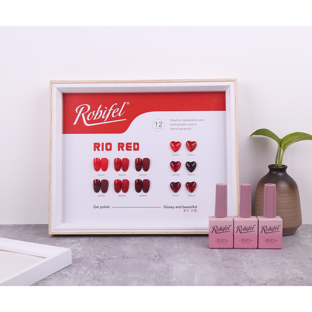 ROBIFEL RIO RED NAIL POLISH GEL 15ML MADE IN KOREA