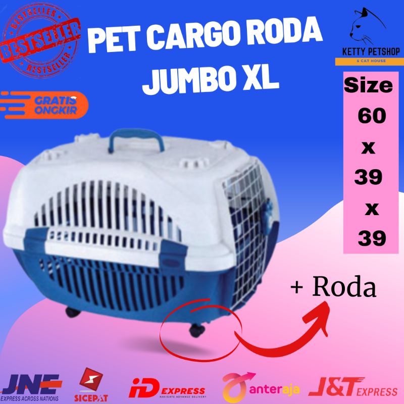 Jual PET CARGO BESAR JUMBO UKURAN XL / PET CARRIER BESAR / KENNEL BOX