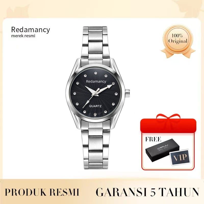 VKSTORETIME Jam Wanita Redamancy Bisnis Model Jam Tangan Stainliss Steel Kuarsa