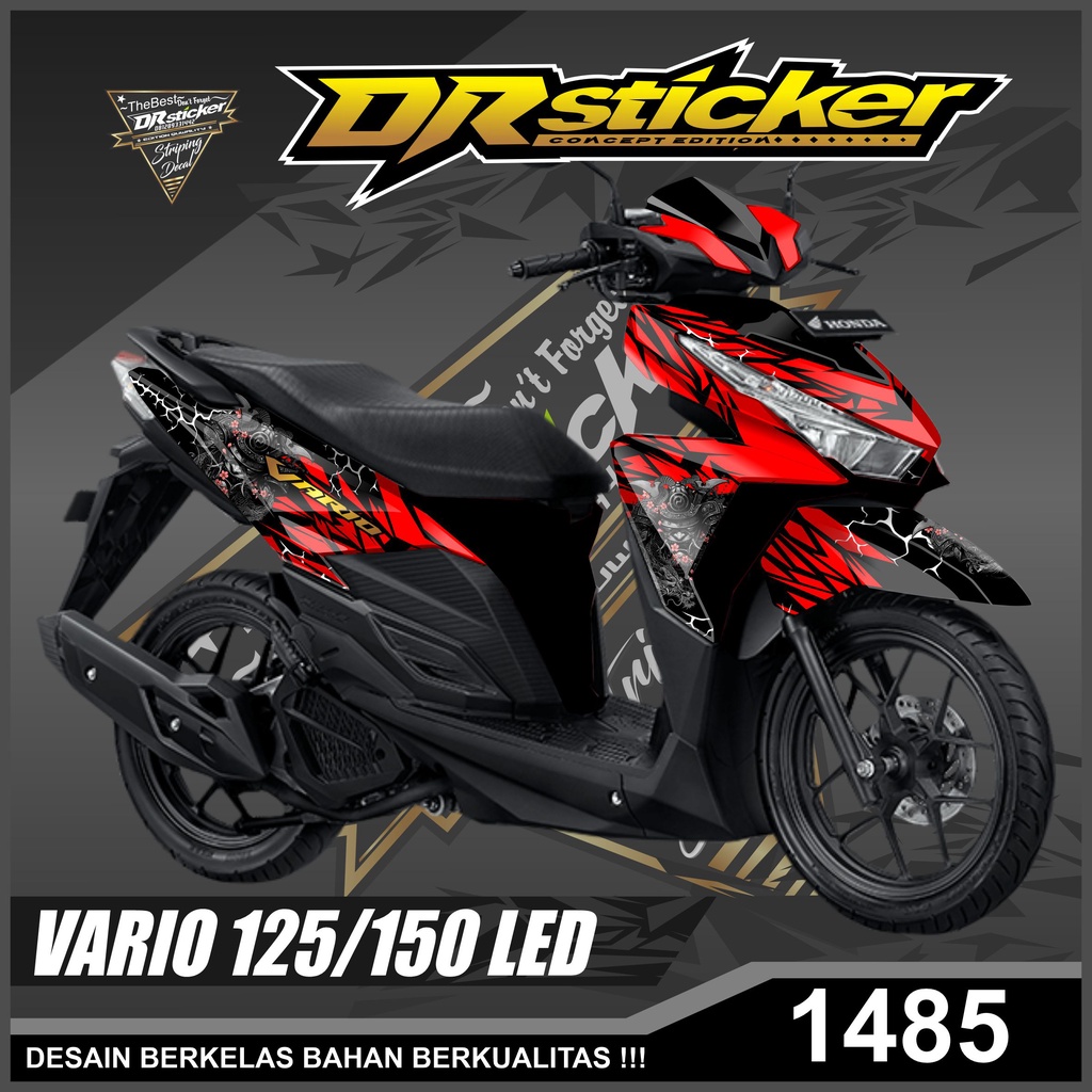 Dekal Sticker VARIO 125/150 LED Full Body Stiker Skotlet VARIO Desain Samurai Stiker full body VARIO