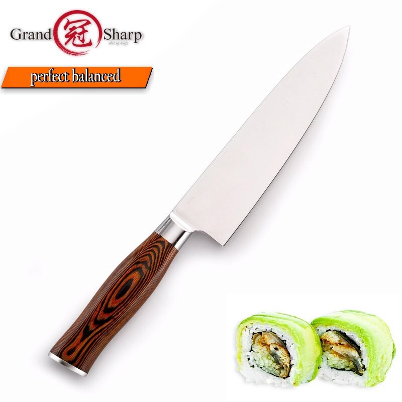 Chef Knife German 1.4116 Stainless Steel High Quality Kitchen Knives Cooking Tools Vegetables Fish