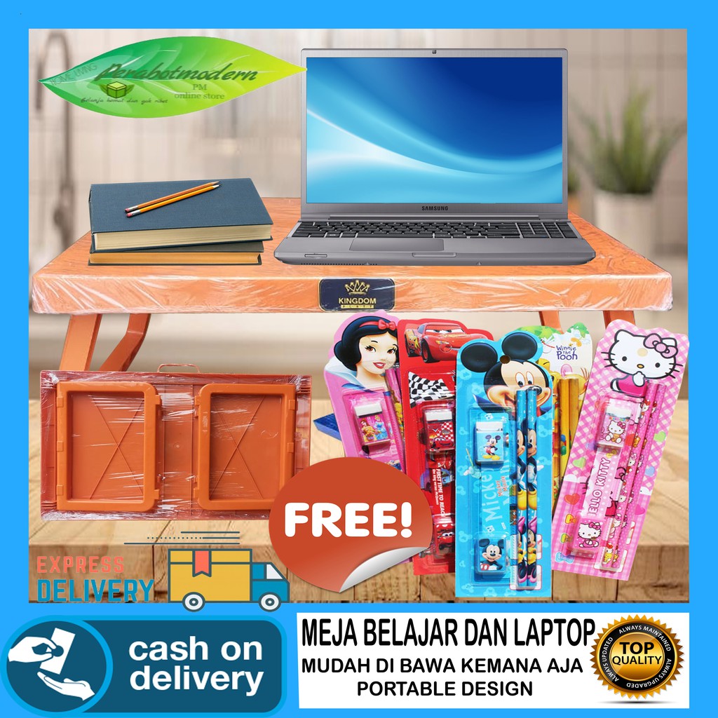Meja Belajar Anak Dan Dewasa / Meja Laptop Lesehan / Meja Belajar Plastik