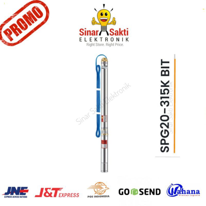Pompa air sumur dalam submersible / celup shimizu SPG20 315 K BIT 3&quot;