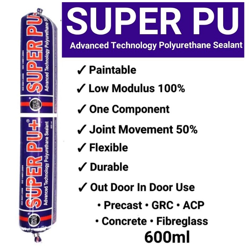 Lem ACP/Lem Sosis/Lem Beton Polyurethane Super PU Silicone Sealant 600ml