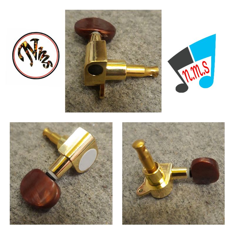 Driyer Grover Golden Boy Tuning Peg Tuning Machine Pemutar Senar Gitar Akustik  1 set