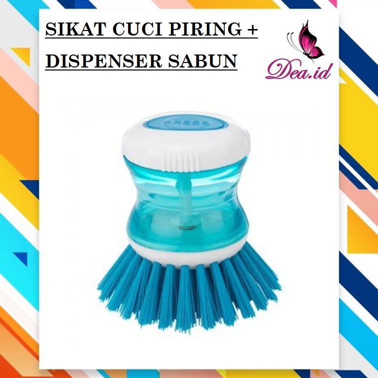 [DEASTORE] SIKAT PIRING PANCI INOVATIF DISPENSER SABUN CAIR BRUSH SOAP KITCHEN MULTIFUNGSI 2 IN 1