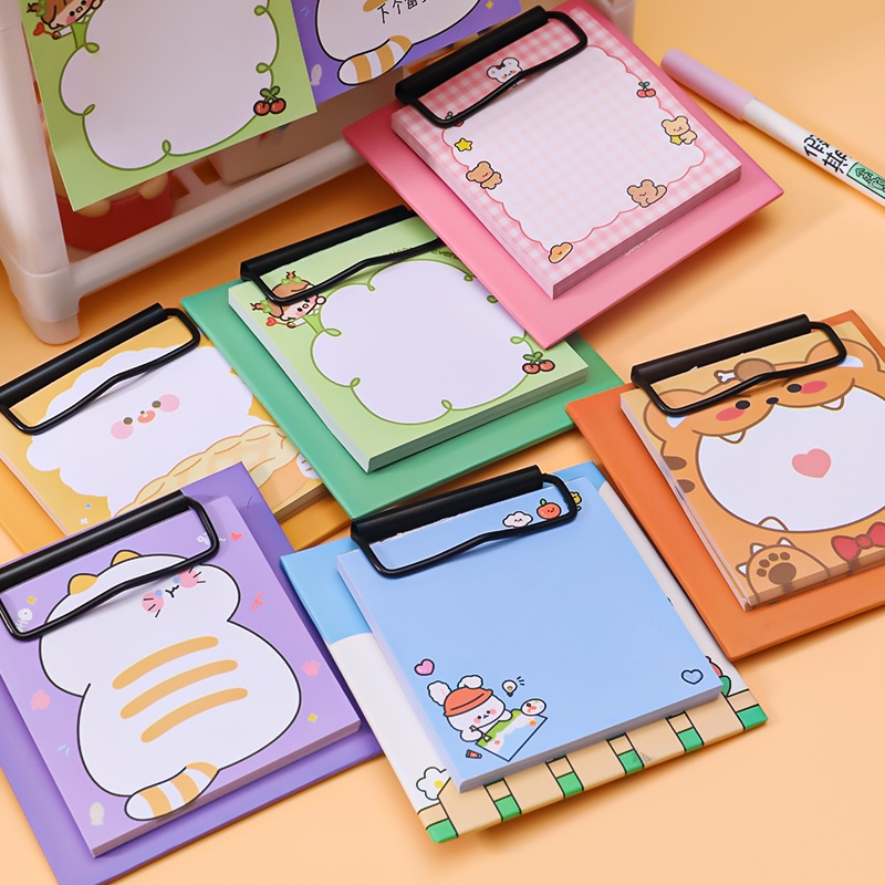 30 Lembar Memo Pad Mini Motif Kartun Lucu Dengan Papan Tulis