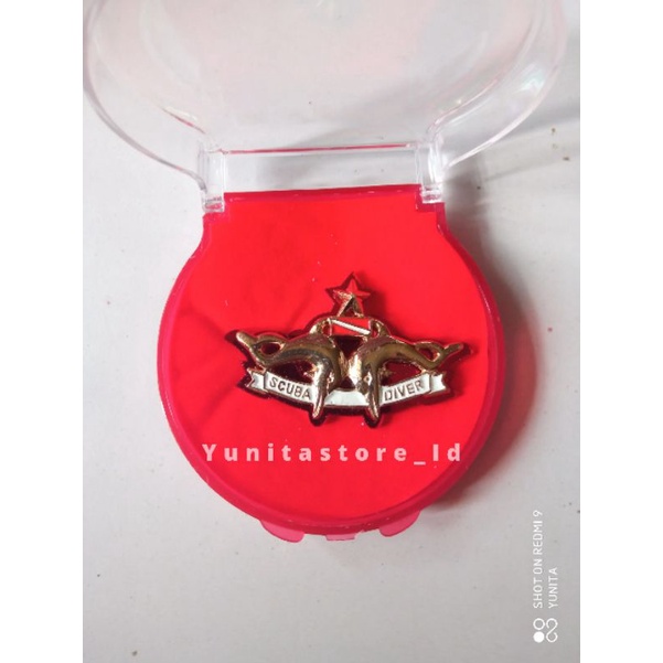 Brevet scuba DIVER polri | wing selam Diver bintang satu
