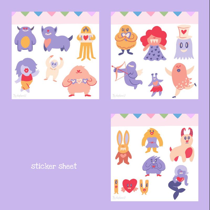 

sticker sheet murah Tumblr
