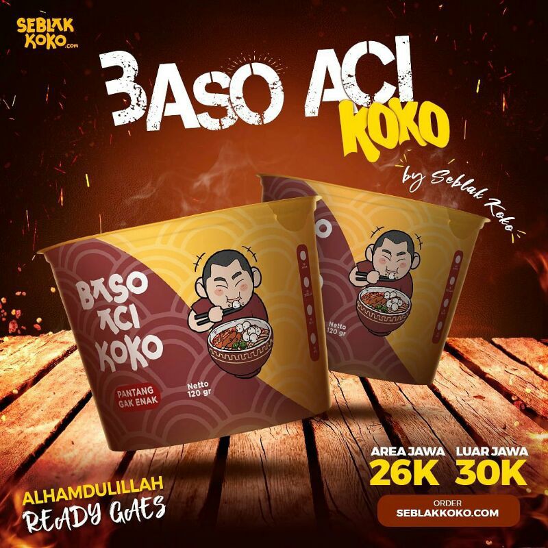 

BASO ACI KOKO KEMASAN CUP / BASO ACI KOKO / BASO ACI