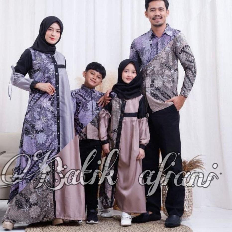 Hot Sale - Batik Couple Keluarga Modern 2022 Set Couple Batik Keluarga Gamis Jumbo Motif Albar