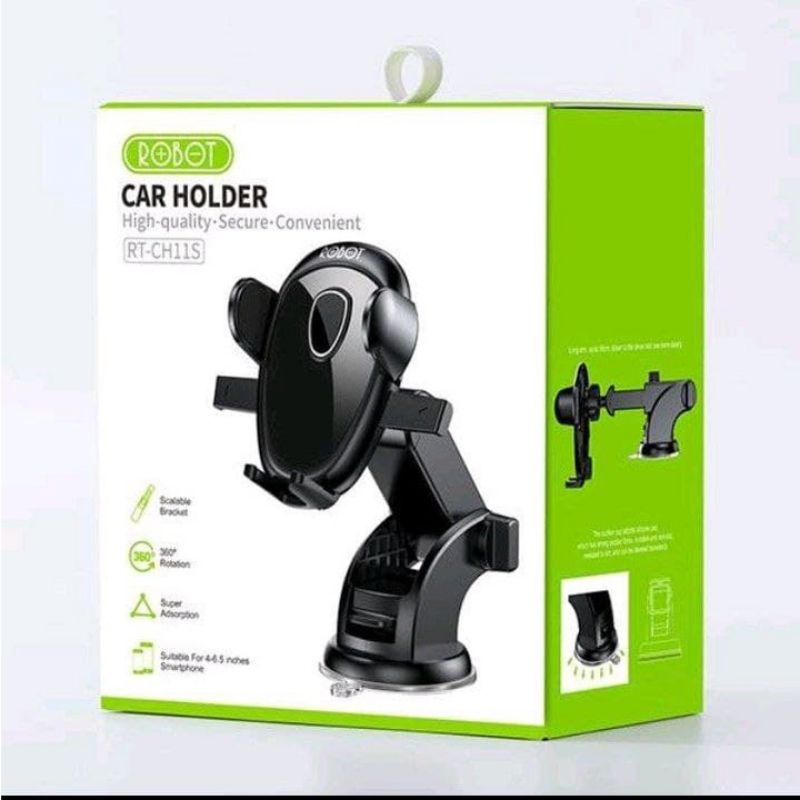 HOLDER MOBIL ROBOT ORIGINAL (RT-CH11S) DENGAN ROTASI 360° SUPER ADSORPTION PREMIUM QUALITY