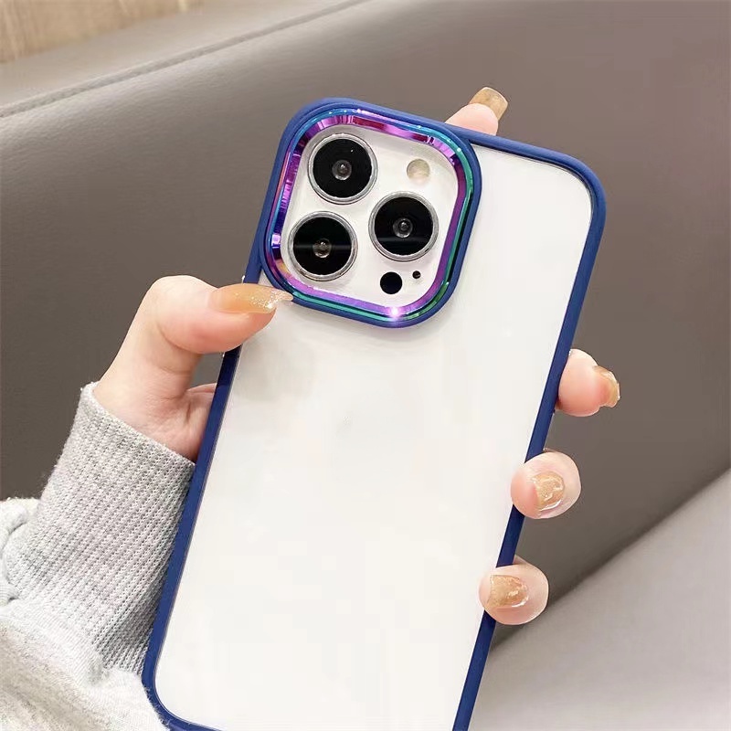 Case Handphone Motif Aurora Bahan Metal Untuk Iphone 13 Pro Max 11 12 Pro Max X Xs Max XR