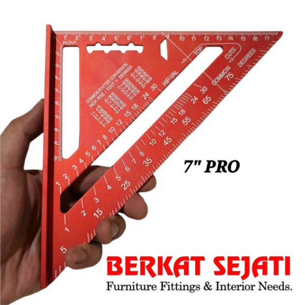 

Jual Penggaris Segitiga Siku L Sudut Derajat Alumunium SPEED SQUARE 7 PRO Diskon