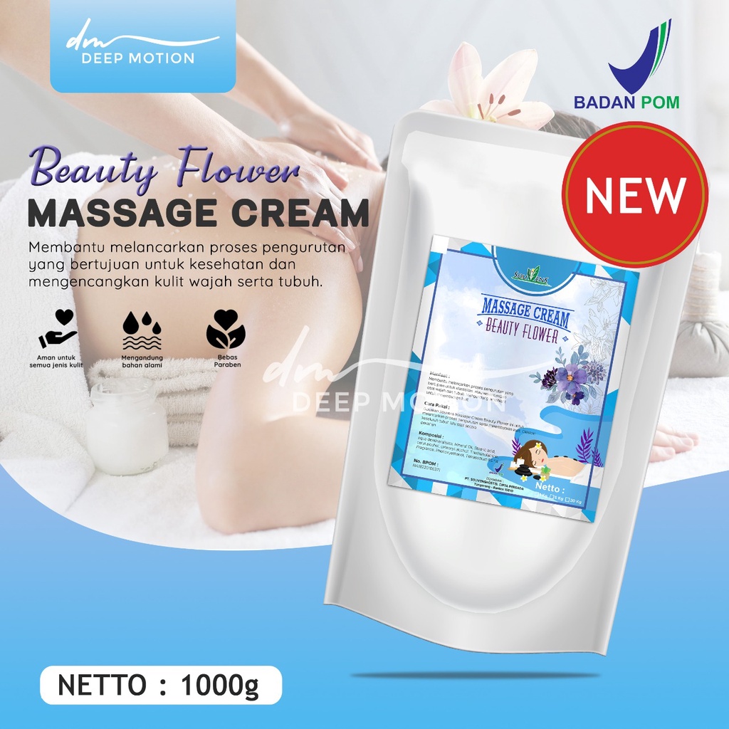 RB Massage Cream Aromatic / Krim Pijat Urut Salon & Spa Refleksi Kemasan Pouch 1kg