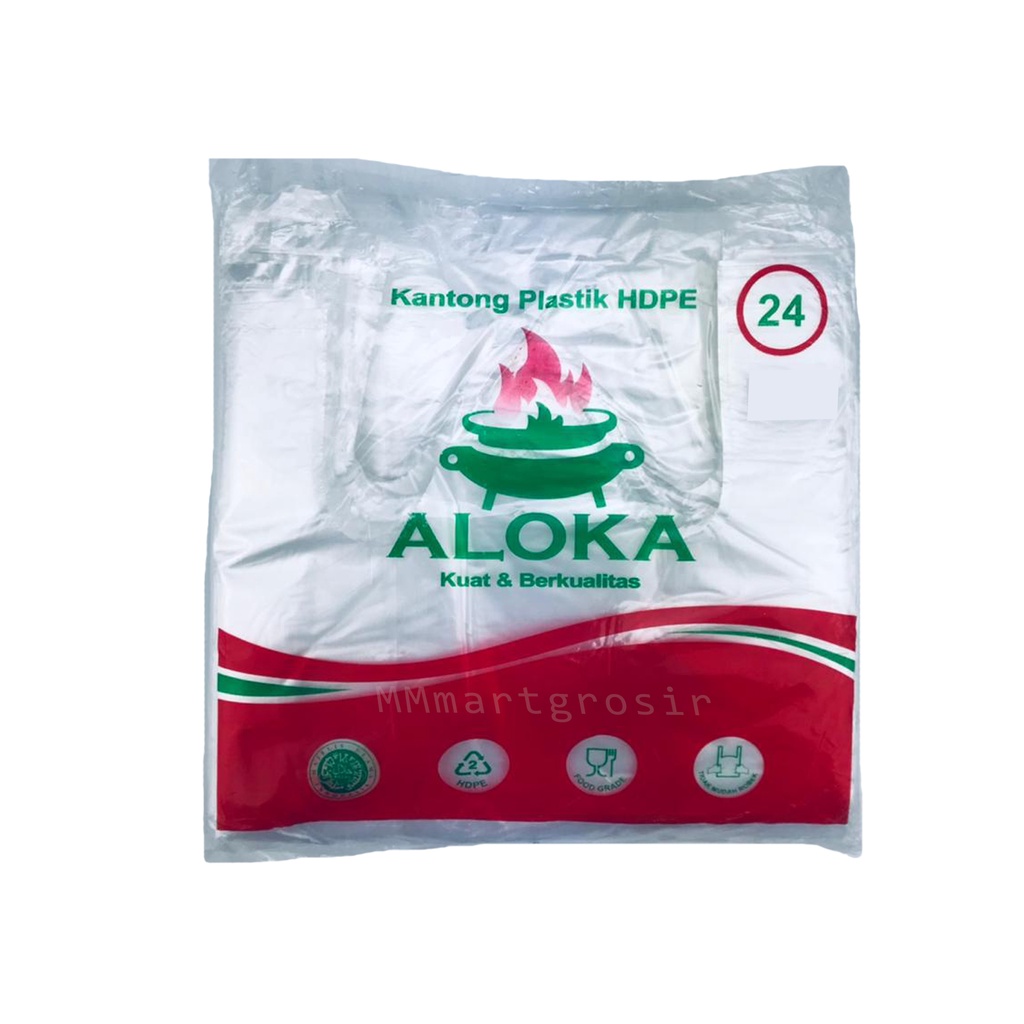 Aloka / Kantong Plastik putih / Plastik Serbaguna / 24