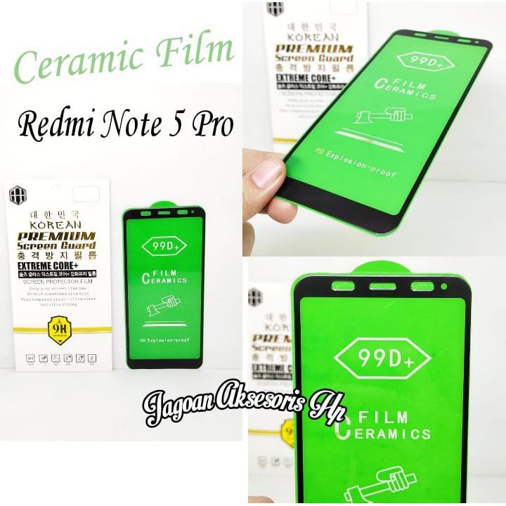 Tempered Glass CERAMIC Redmi Note 5 Pro 5.99 inch Nano Ceramic Not Broken