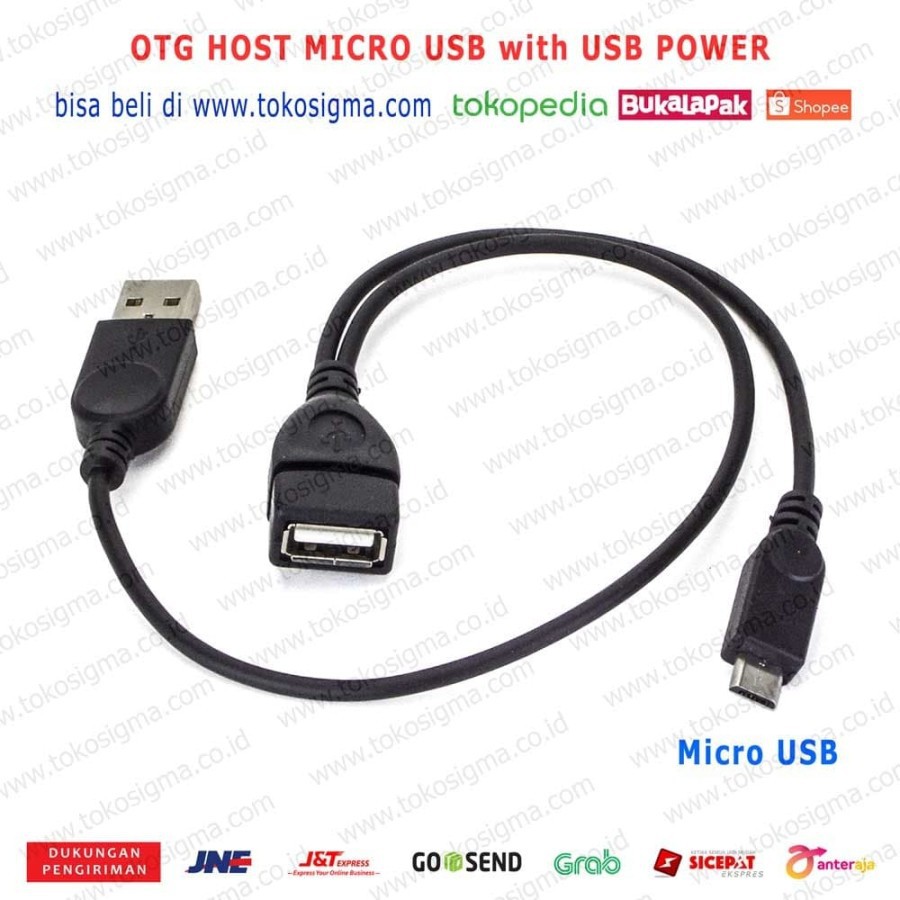 KABEL OTG MICRO USB with POWER PORT ADAPTER