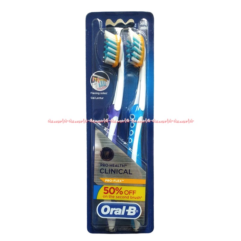 Oral-B Pro Health Clinical Pro-Flex Oral B Ujung Lancip Toothbrush Klinical Sikat gigi