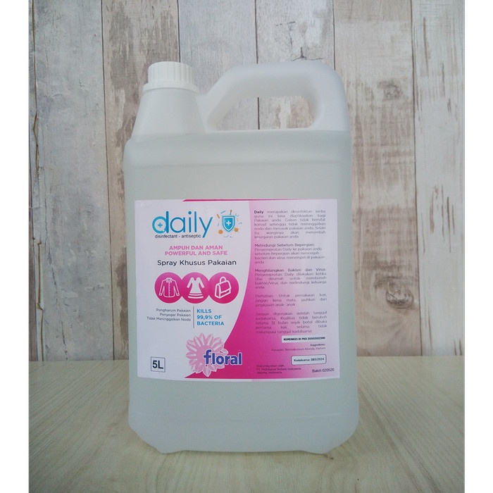 Desinfektan Antiseptik Daily 5 LITER Khusus Pakaian Aman di Kulit - Disinfectant Disinfektan